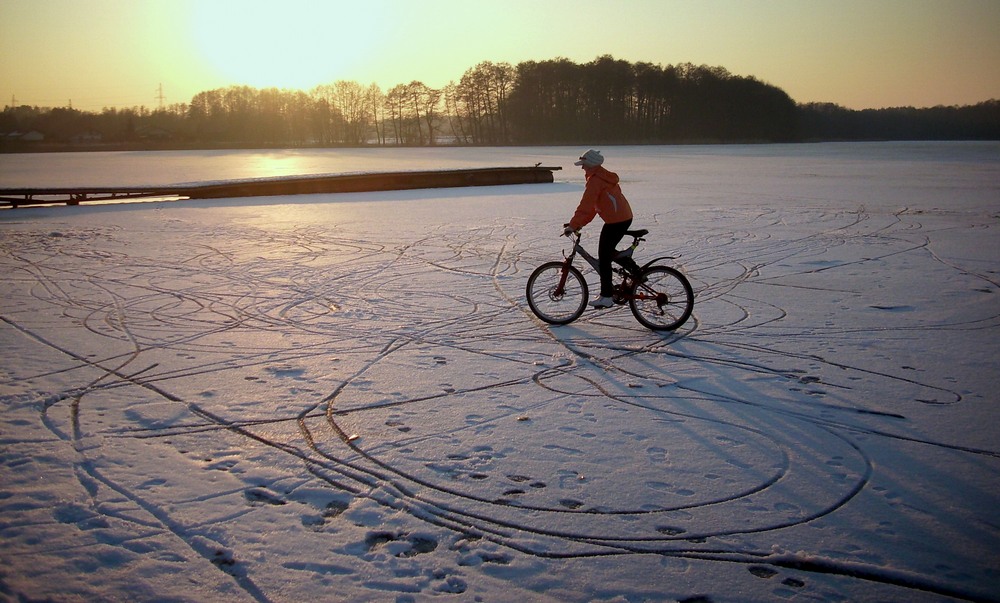 rowerowanie zimą swe uroki ma