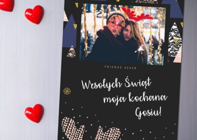Magnes ze zdjęciem PREZENT DLA PRZYJACIÓŁKI na święta