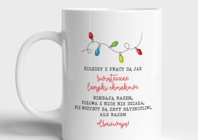 Śmieszny kubek świąteczny PREZENT DLA WSPÓŁPRACOWNIKA